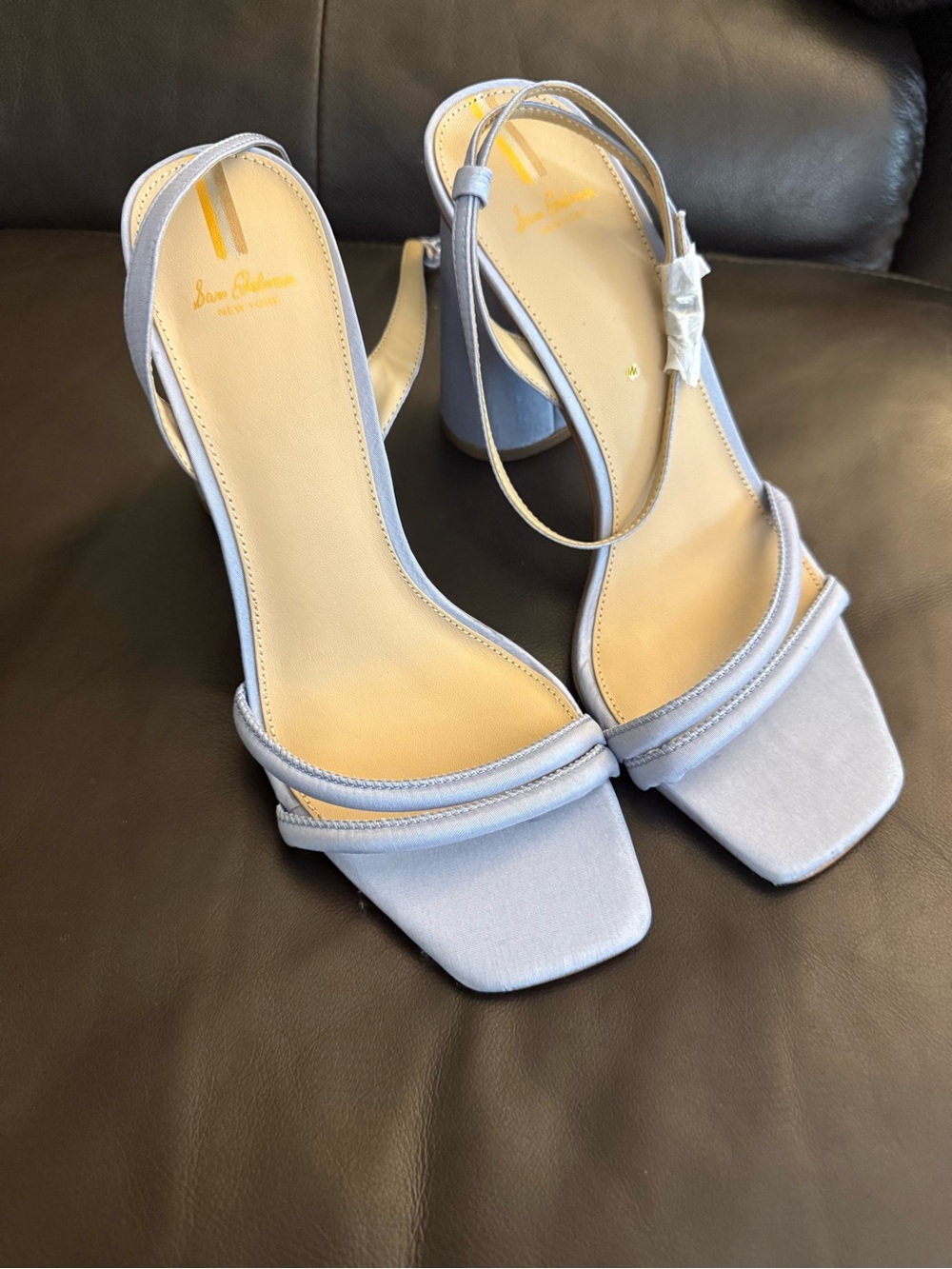 Sam Edelman Light Blue Block Heel Sandals - Strappy Ankle Strap